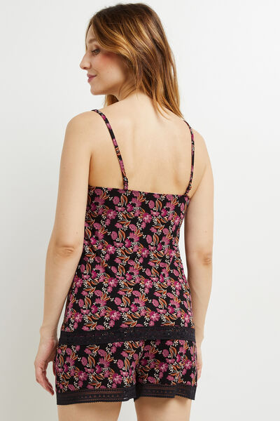 CAMILLE TOP VISCOSE MULTICO NOIR