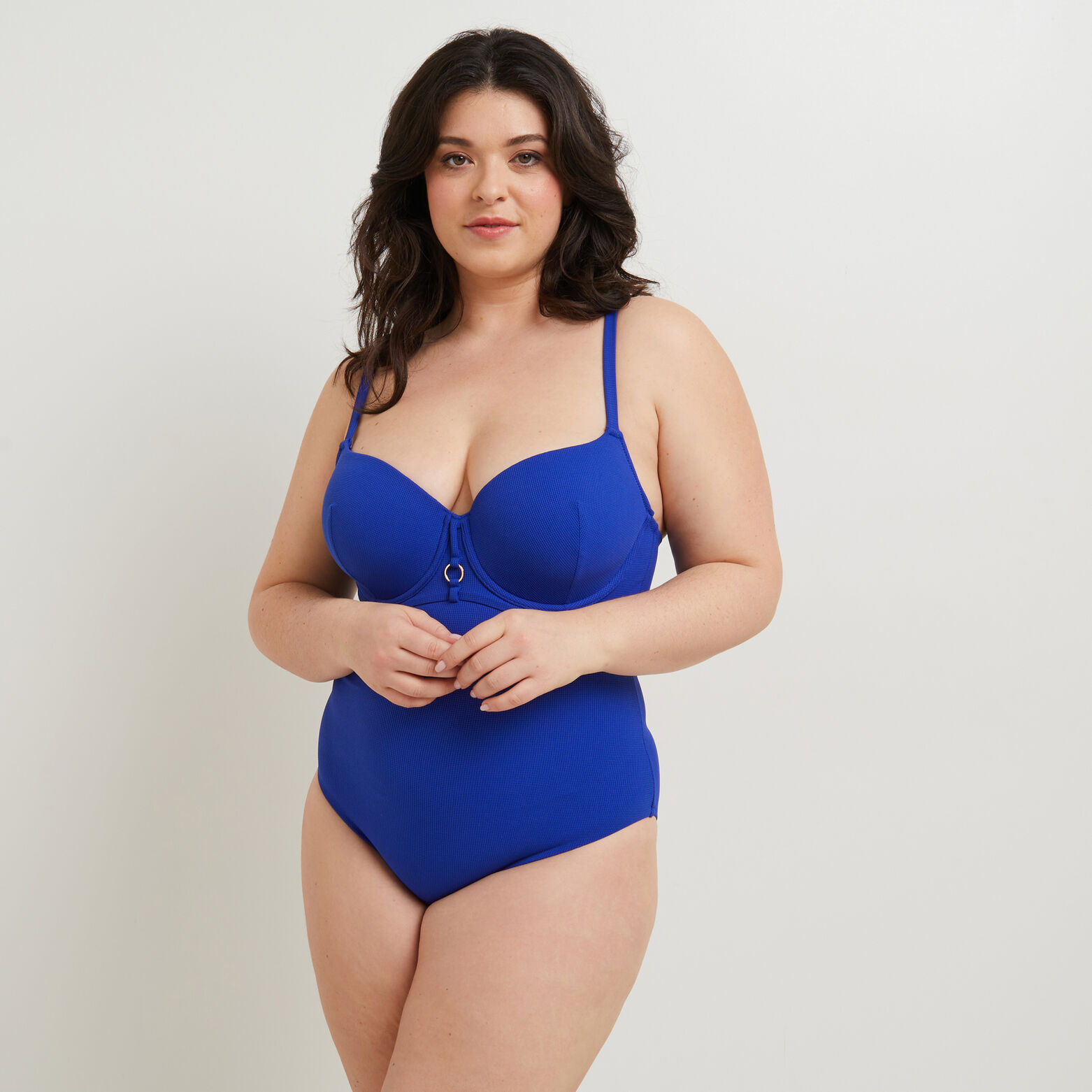 MALOU Maillot de bain 1 Pièce ampliforme BLEU