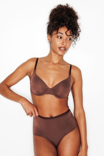 PERFECT SOUTIEN-GORGE EMBOITANT MICROFIBRE MARRON
