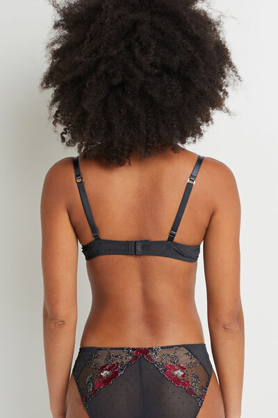 THYAM SOUTIEN-GORGE PUSH UP TULLE BRODE GRIS/ROUGE