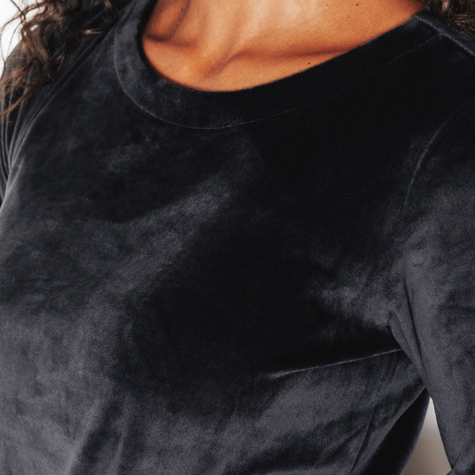 HOANI PYJAMA 2 PIECES VELOURS MULTICO NOIR
