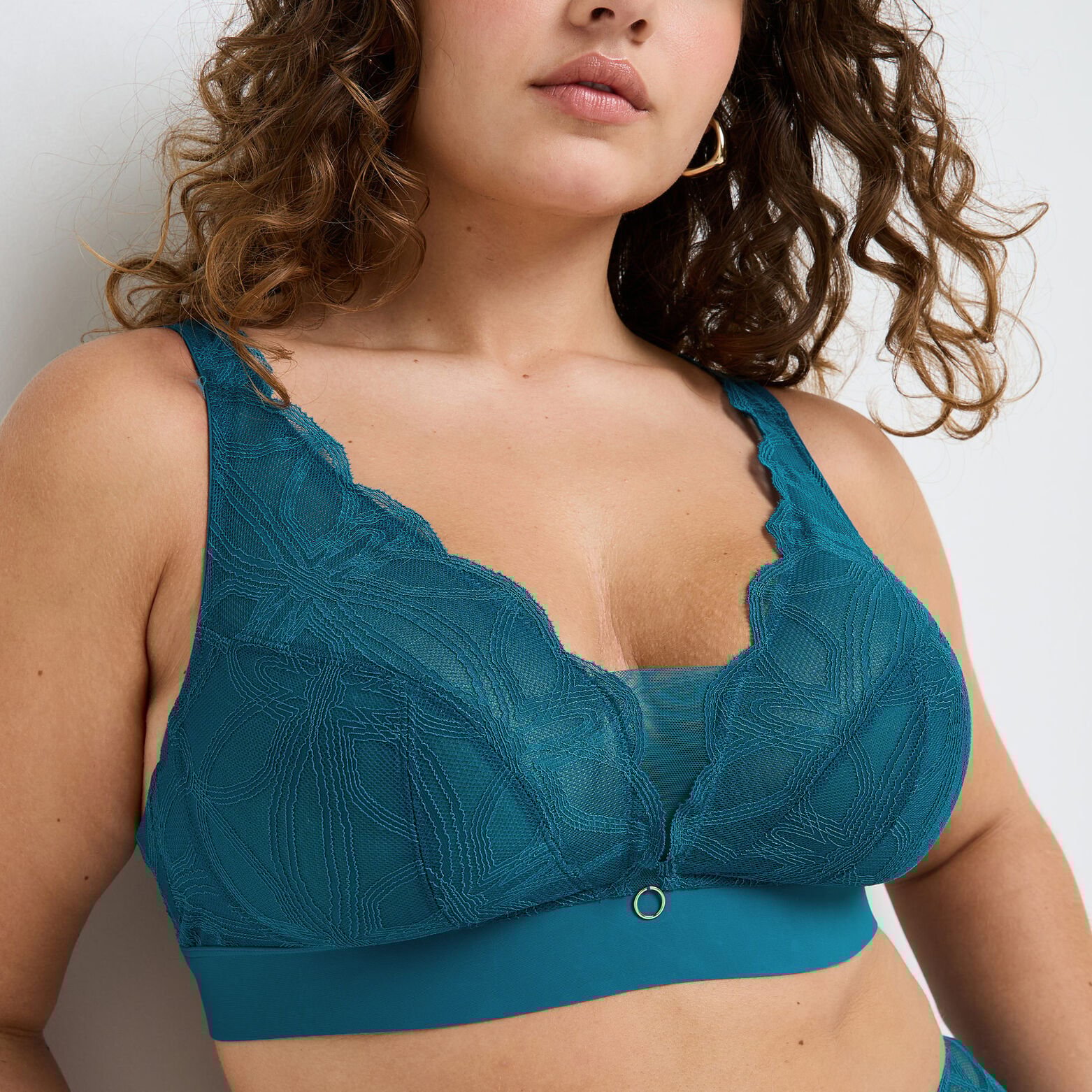 DEBORAH SOUTIEN-GORGE SANS ARMATURES GRANDE TAILLE TURQUOISE