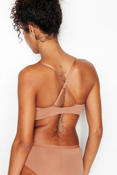 SOUTIEN-GORGE SANS ARMATURES MICROFIBRE PEAU BRONZEE