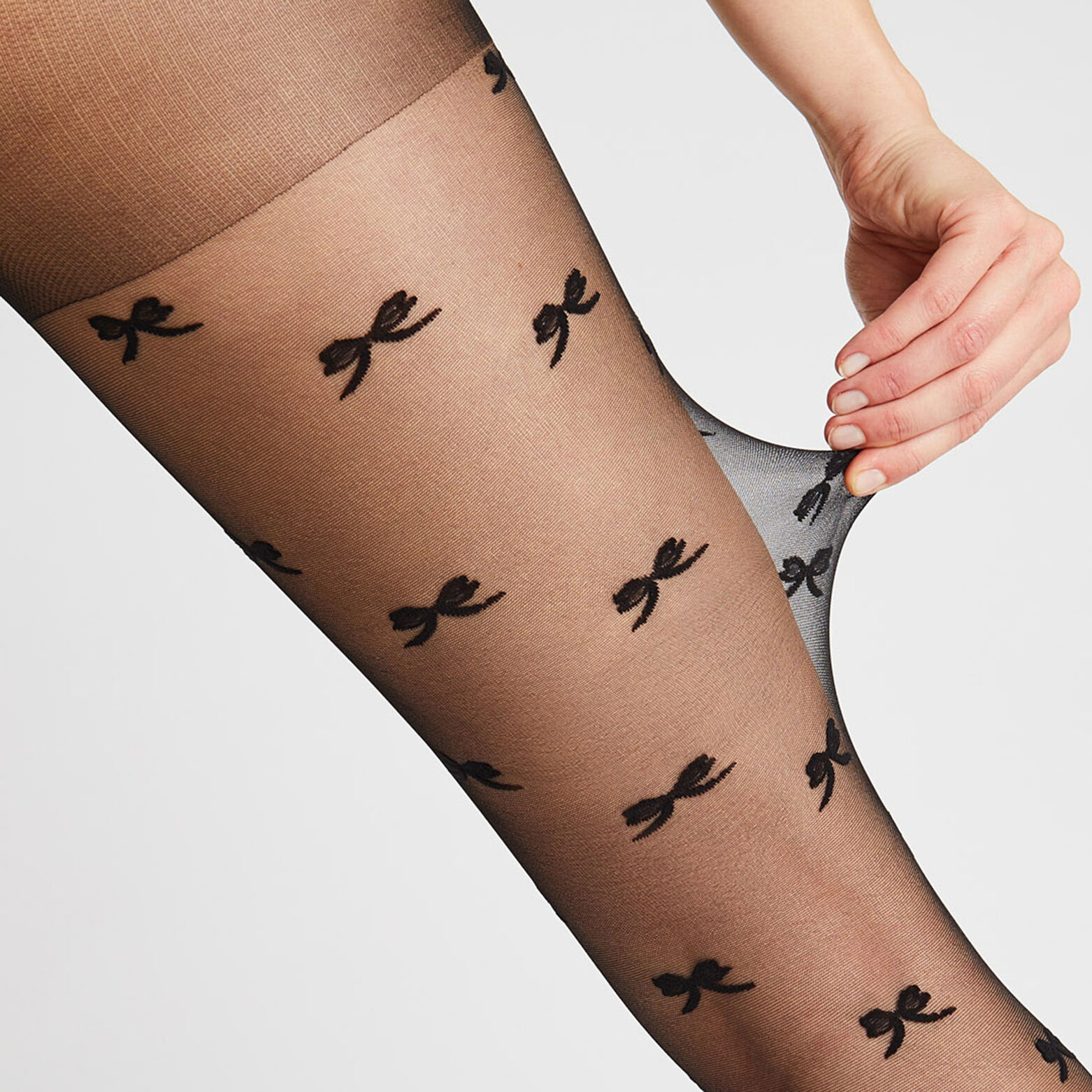 CRAQUANTE COLLANT FANTAISIE 20 DENIERS NOIR
