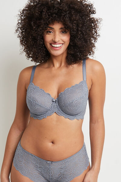 DENTELLE SOUTIEN-GORGE EMBOITANT BLEU CLAIR