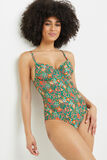 LAIKA MAILLOT DE BAIN 1 PIECE EMBOITANT VERT