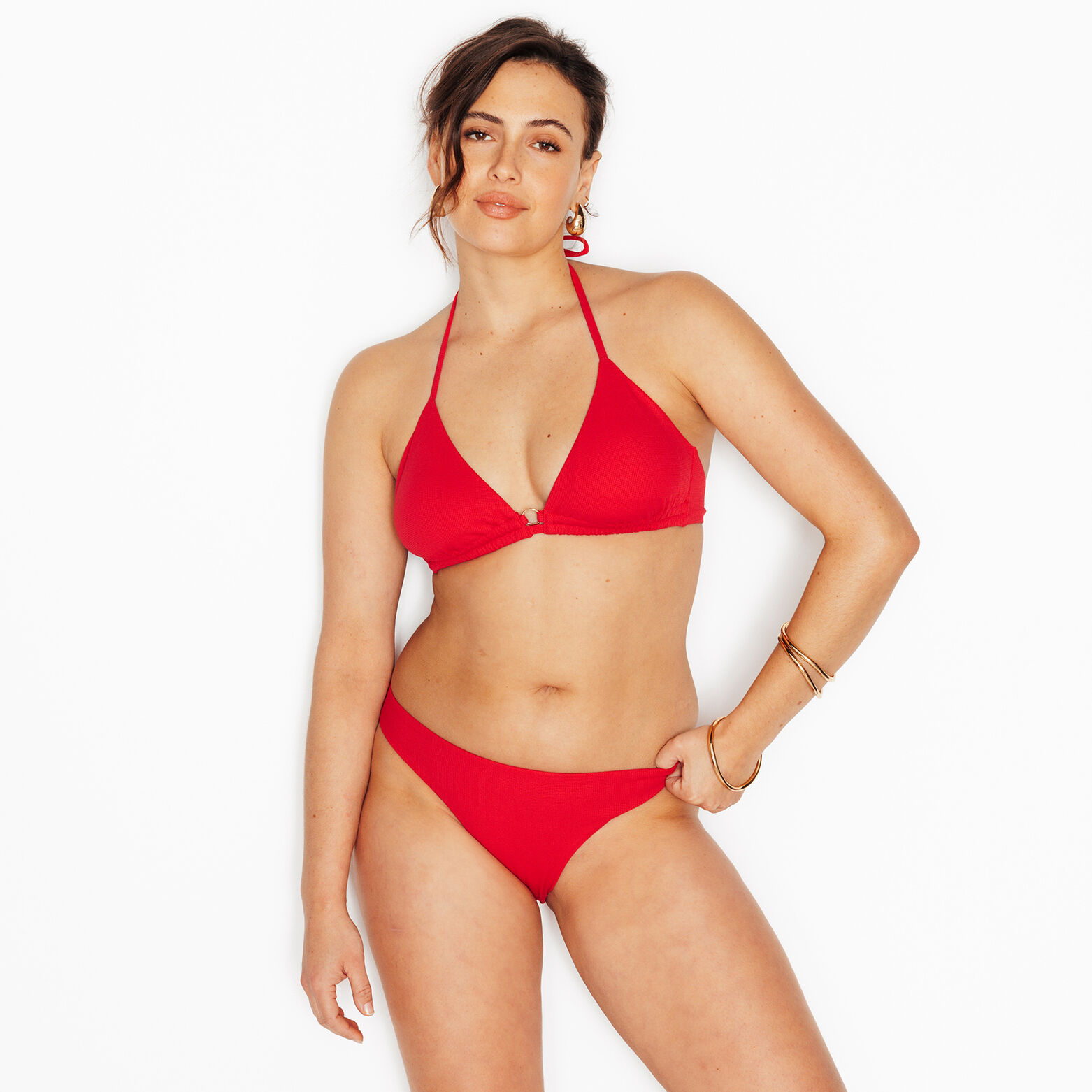 MALOU Maillot de bain culotte midi ROUGE