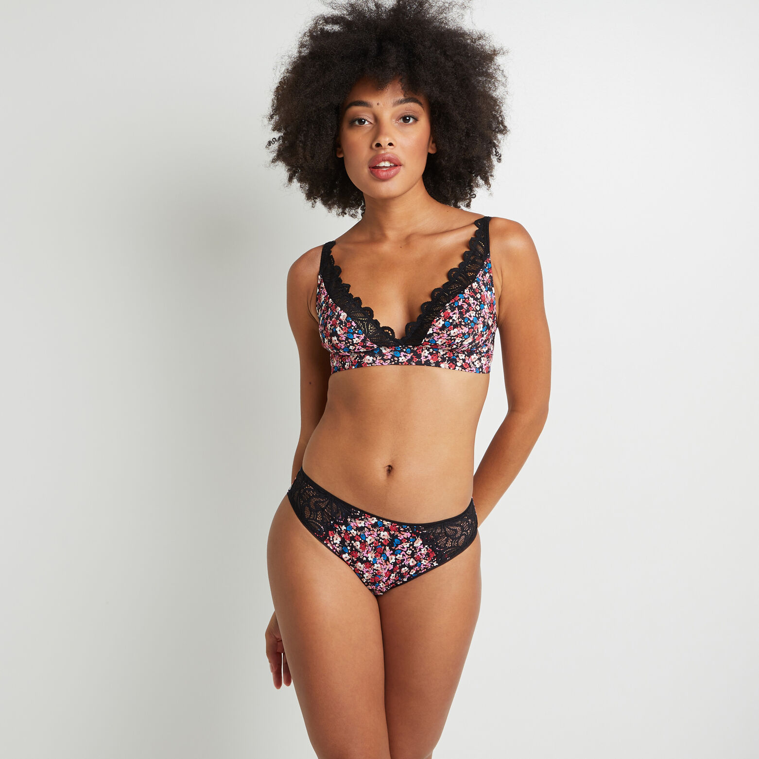 SYARA CULOTTE NOIR/ROSE