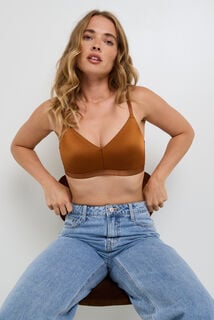 JULY SOUTIEN-GORGE BRASSIERE MICROFIBRE MARRON