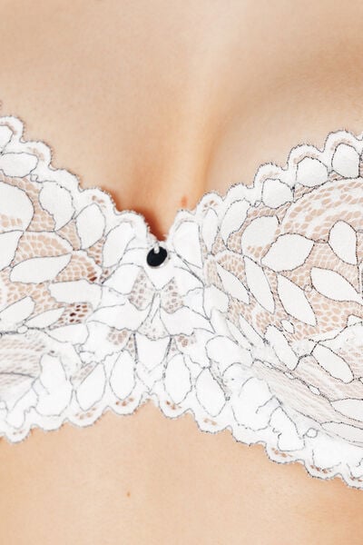 SUBLIME SOUTIEN-GORGE EMBOITANT DENTELLE BLANC/NOIR