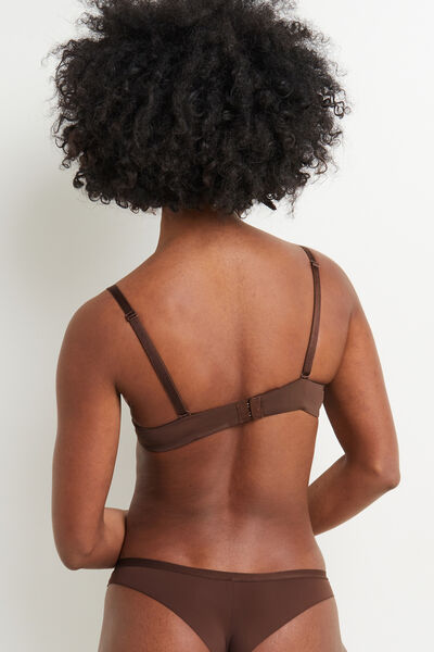 SOUTIEN-GORGE AMPLIFORME MICROFIBRE MARRON