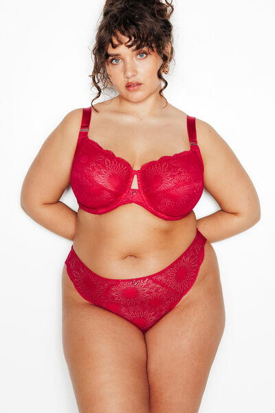 TANGA DENTELLE ROSE