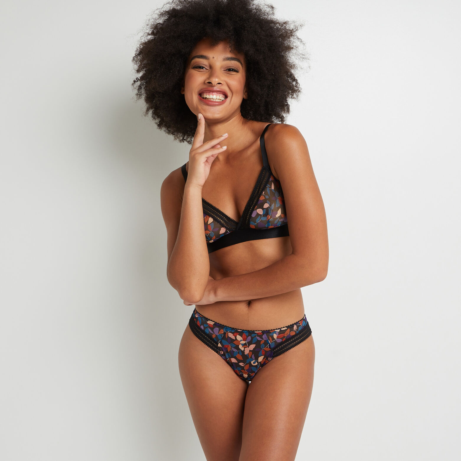 ANTONIA CULOTTE TULLE BRODE NOIR/ROSE