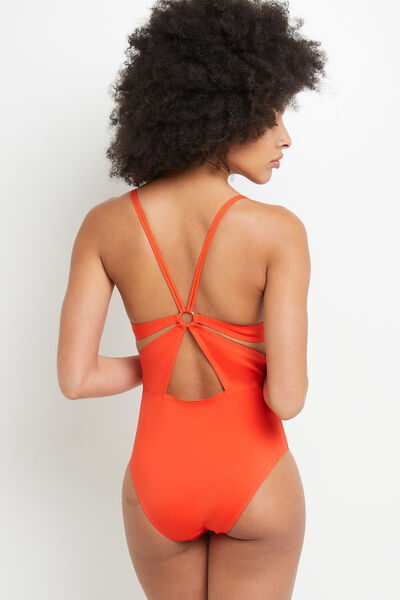 MAILLOT DE BAIN 1 PIECE TRIANGLE ORANGE