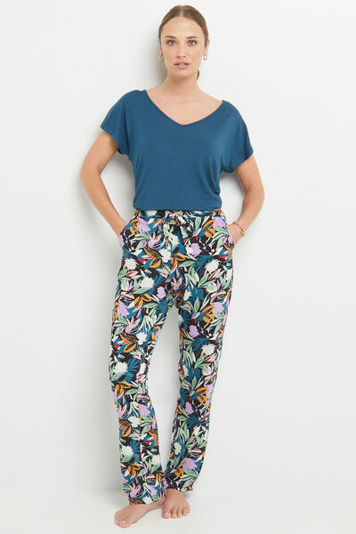 BECKIE PANTALON MULTICO BLEU