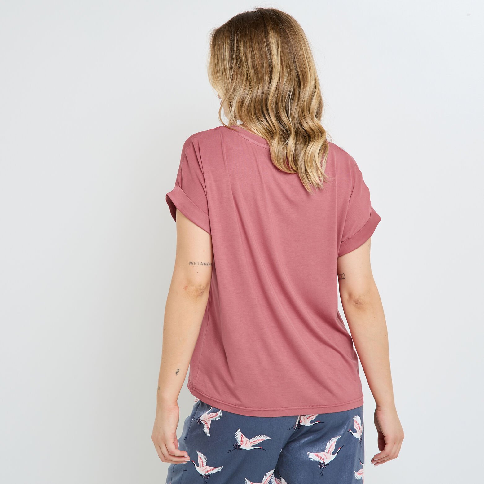 HEASY TEE-SHIRT MANCHES COURTES ROSE