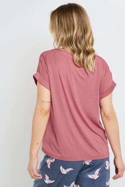 HEASY TEE-SHIRT MANCHES COURTES ROSE