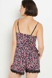 SYARA SHORT VISCOSE NOIR/ROSE