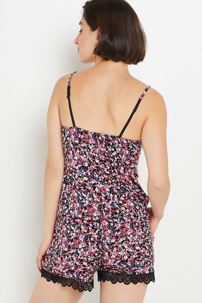 SHORT VISCOSE NOIR/ROSE