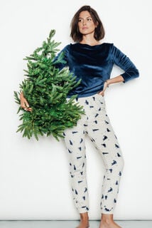 HOANI PYJAMA 2 PIECES VELOURS ANTHRACITE