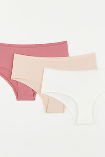 GERALDINE LOT SHORTY X3 COTON BIO MULTICO BLANC