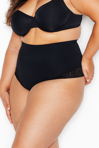 BELIEVE TANGA TAILLE HAUTE GAINANT NOIR