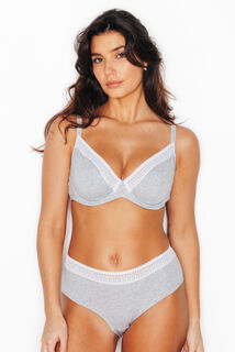 INFINITY SOUTIEN-GORGE EMBOITANT COTON GRIS