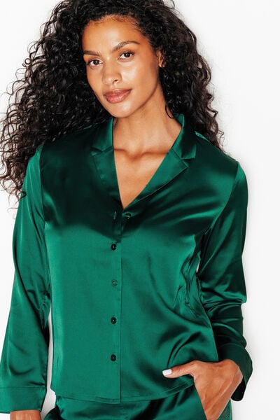 INOUIE CHEMISE DENTELLE DOS VERT