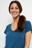 BAMBOU T-SHIRT MANCHES COURTES PETROLE