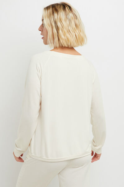 CLAFOUTIS T-SHIRT MANCHES LONGUES MAILLE ECRU