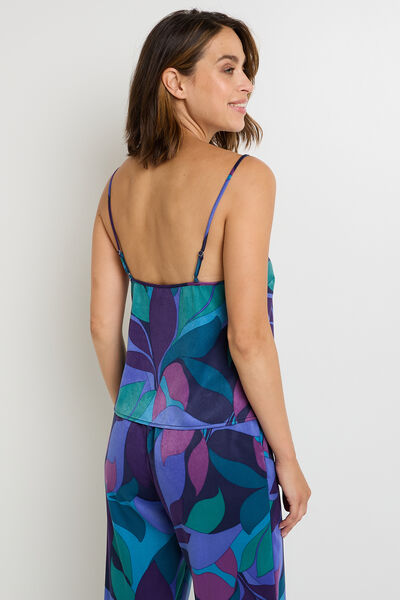 TOP SATIN MULTICO VIOLET