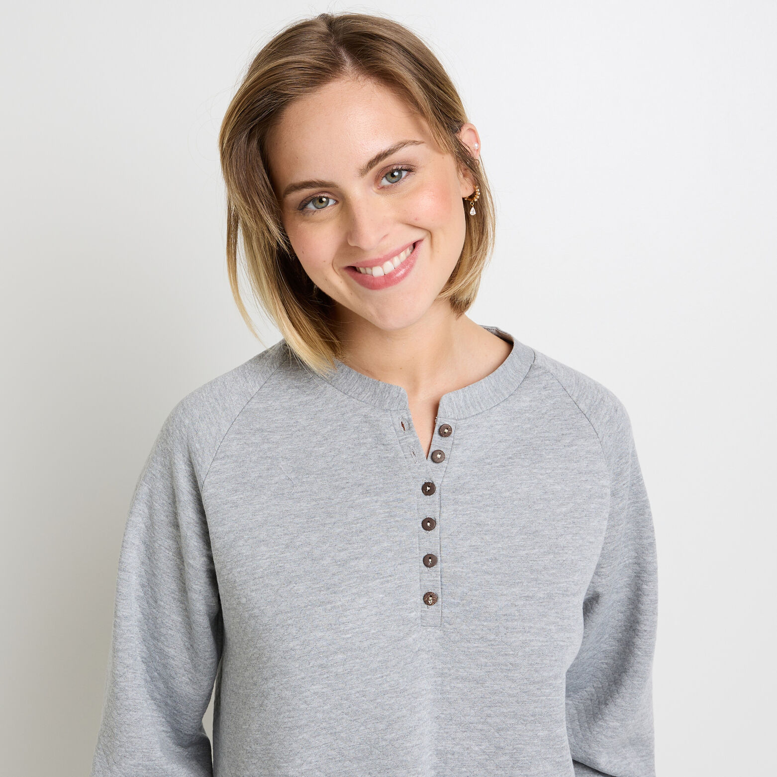 FELY SWEAT MANCHES LONGUES  GRIS CLAIR