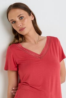 CAMILLE Tee-shirt manches courtes CORAIL