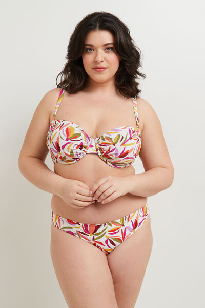 MAYA MAILLOT DE BAIN CULOTTE MIDI MULTICO BLANC