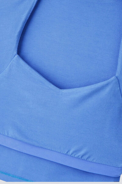 ILANA CROP TOP MANCHES COURTES BLEU BLEU