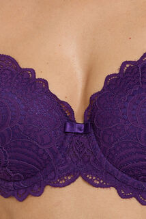 DENTELLE SOUTIEN-GORGE AMPLIFORME DENTELLE VIOLET