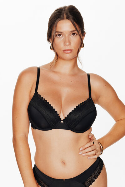 DOUCE SOUTIEN-GORGE AMPLIFORME MICROFIBRE NOIR