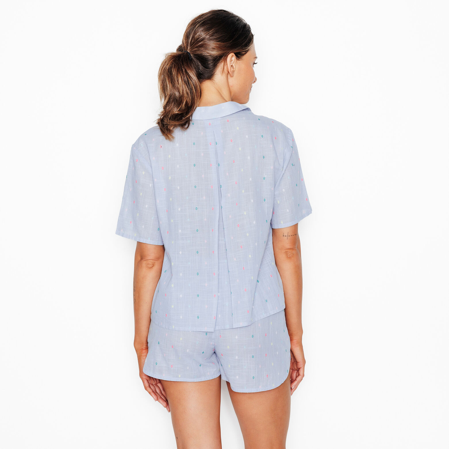 INDIGO CHEMISE MANCHES COURTES MULTICO BLEU