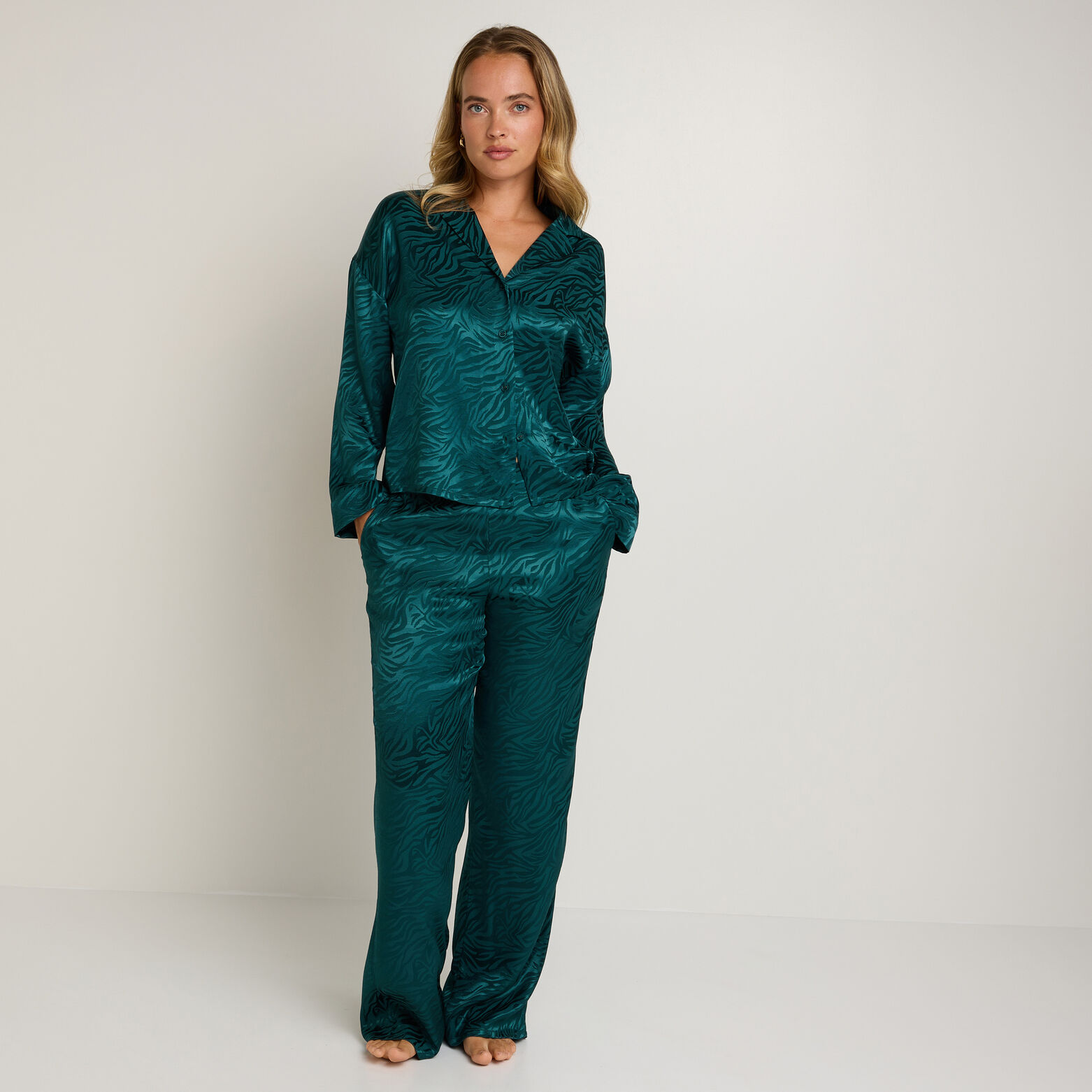 FRIMOUSSE PANTALON DE PYJAMA VERT FONCE