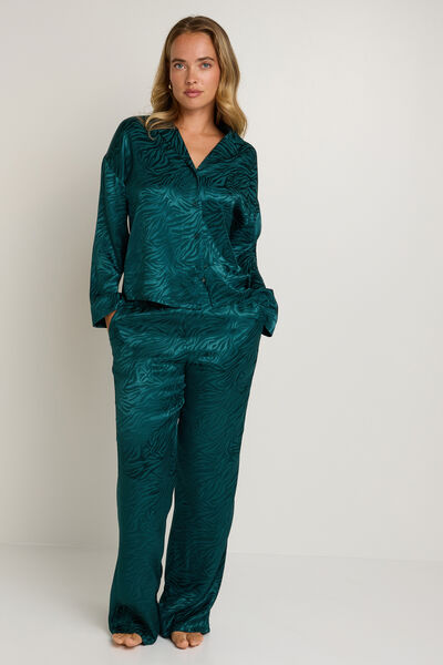 PANTALON DE PYJAMA VERT FONCE