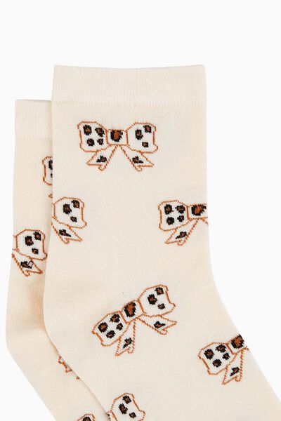 PAIRE DE CHAUSSETTES NOEUDS MULTICO BLANC