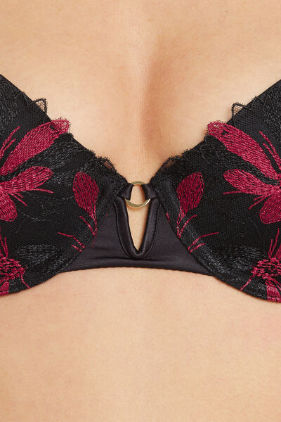 SOUTIEN-GORGE AMPLIFORME CORBEILLE MULTICO NOIR
