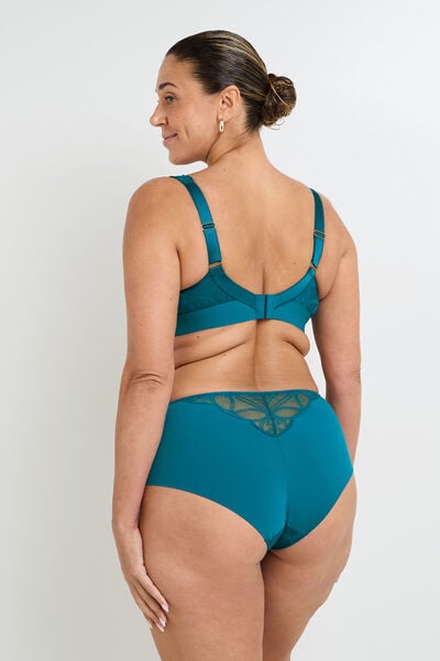 SHORTY GRANDE TAILLE DENTELLE TURQUOISE