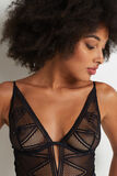ALINE BODY PLUNGE DENTELLE NOIR