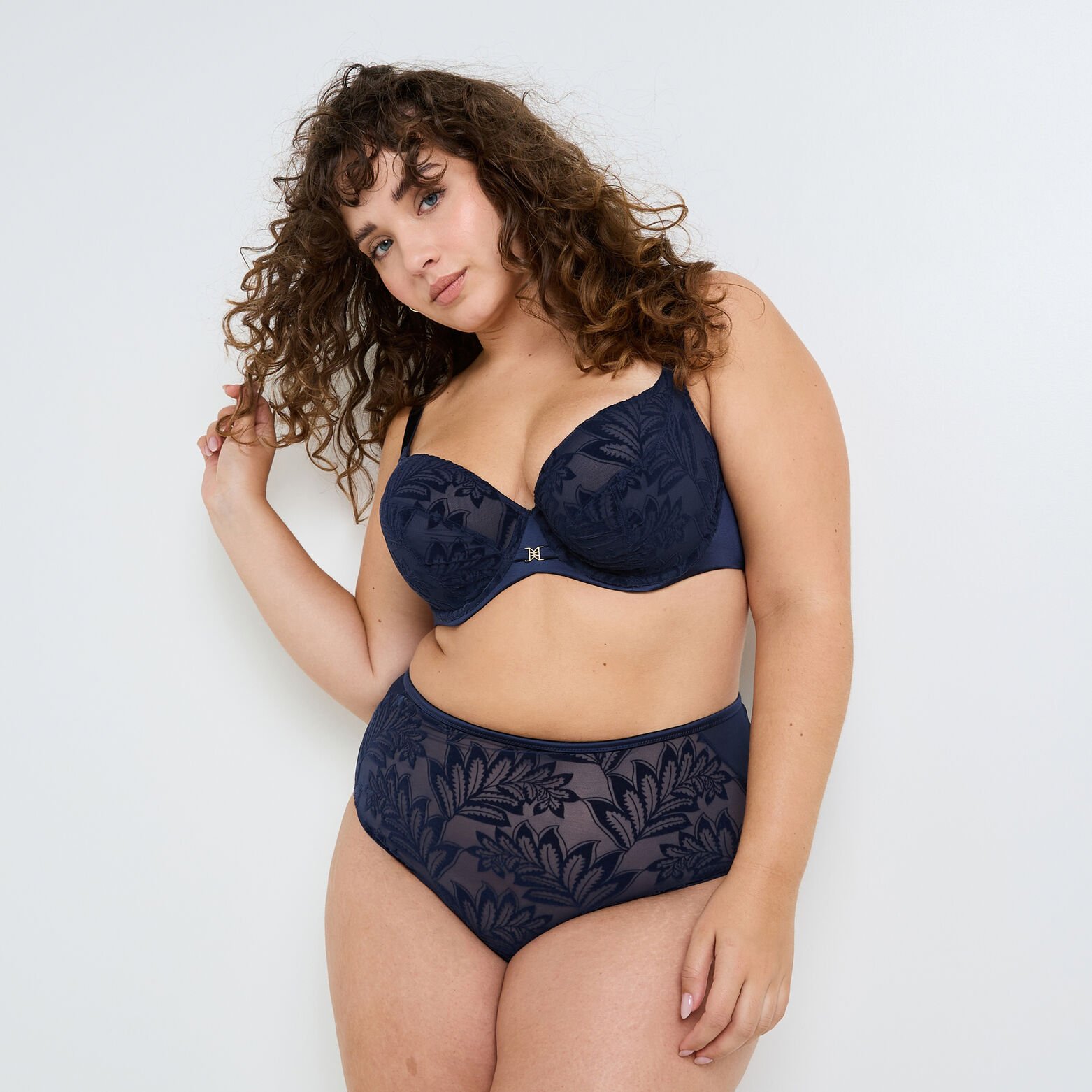 FANTINE CULOTTE TAILLE HAUTE GRANDE TAILLE MARINE