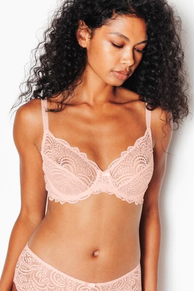 SOUTIEN-GORGE EMBOITANT DENTELLE POUDRE