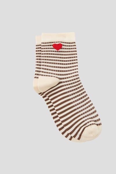 CHAUSSETTES RAYURES MULTICO BLANC