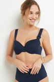LOUISE MAILLOT DE BAIN AMPLIFORME COQUE MARINE