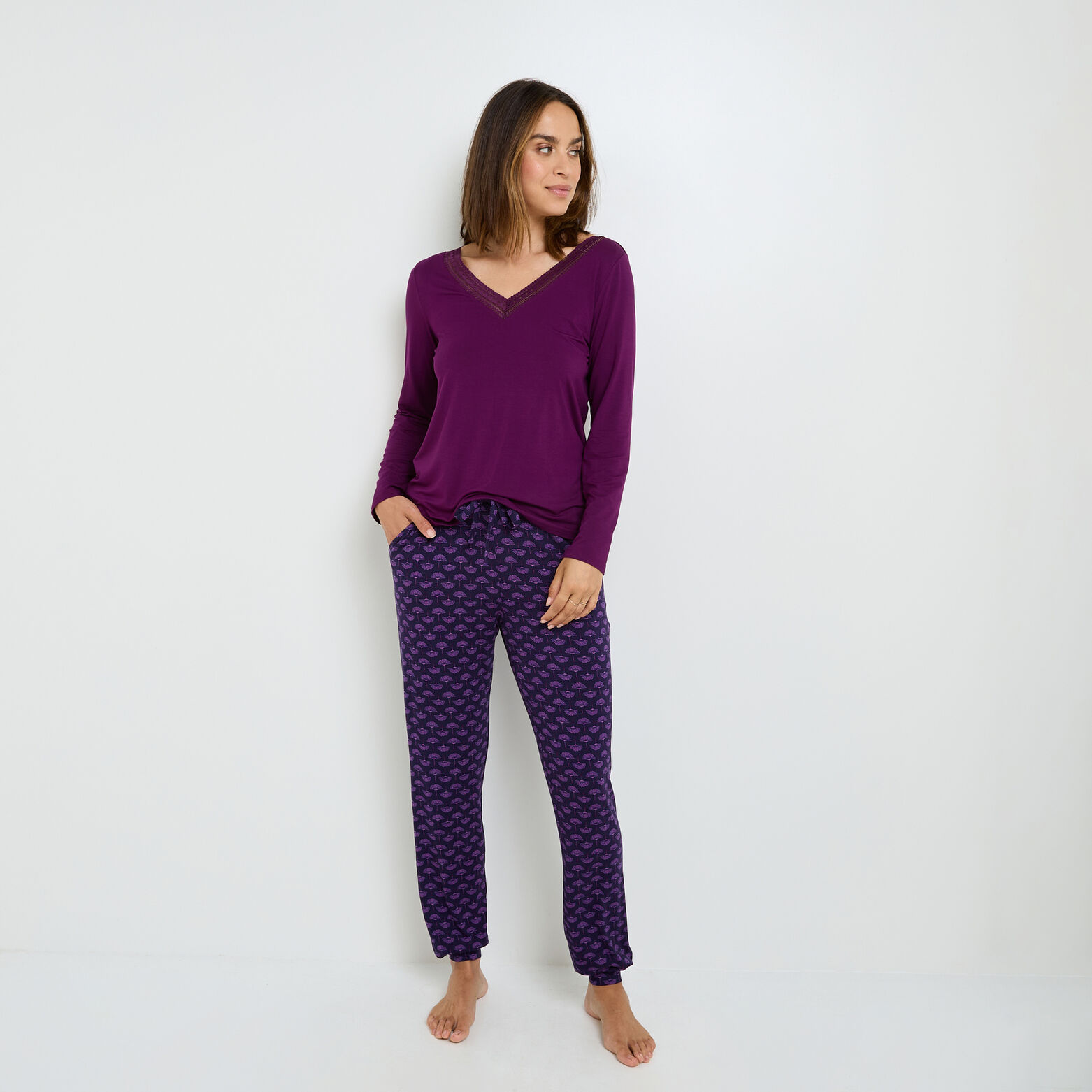 CAMILLE Pantalon de pyjama MULTICO ROSE