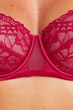 TRINITY SOUTIEN-GORGE EMBOITANT DENTELLE ROUGE